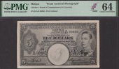 Board of Commissioners of Currency, Malaya, obverse and reverse Bradbury Wilkinson archival photographs showing...