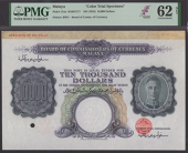 Board of Commissioners of Currency, Malaya, a colour trial $10000, ND (1942), no serial numbers, violet...