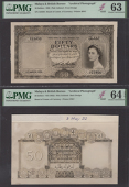 Board of Commissioners of Currency, Malaya and British Borneo, obverse and reverse Bradbury Wilkinson archival...