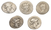 Roman Republican Coinage, Denarii (5), M. Plaetorius M.f. Cestianus (2), c. 67, different types, 3.35g, 3.30g; Q....