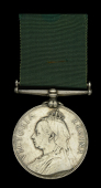 Volunteer Force Long Service Medal, V.R. (2105. Sgt. J. Tegg. 1/V.B. Rl. Berks: R.) engraved naming, good very fine	...