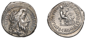 Roman Republican Coinage, C. Memmius C.f., Denarius, c. 56, laureate and bearded head of Quirinus right, c memmi c f...