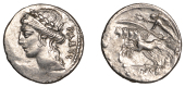 Roman Republican Coinage, C. Considius Paetus, Denarius, 46, diademed and laureate head of Venus left  paeti behind,...