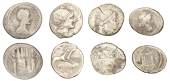 Roman Republican Coinage, Denarii (4), Lollius Palecanus, c. 45, 3.18g; L. Flaminius Chilo, c. 43, 3.60g; P....