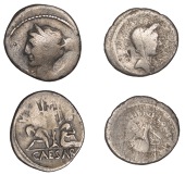 Roman Imperatorial Coinage, Julius Cæsar, Denarii (2), 46-45, draped bust of Venus left, rev. trophy of Gallic...