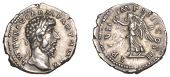 Roman Imperial Coinage, Lucius Verus, Denarius, 166-7, laureate head right, rev. Victory advancing left, holding...