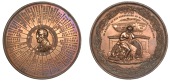 Obsequies for the Duke of Wellington, 1852, a copper medal by T. Ottley, similar, 64mm (Eimer 177; BHM 2499)....