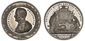 Death of the Duke of Wellington, 1852, a white metal medal, unsigned [by Allen & Moore], uniformed bust left within...
