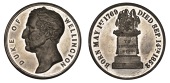 Death of the Duke of Wellington, 1852, a white metal medal, unsigned [by J. Hinks], bare head left, rev. plinth...