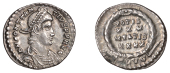 Roman Imperial Coinage, Constantius II, reduced Siliqua, Lugdunum, 360-1, pearl-diademed, draped and cuirassed bust...