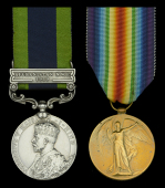 India General Service 1908-35, 1 clasp, Afghanistan N.W.F. 1919 (6280464 Pte. F. W. Tupp. 2 Buffs.) official...