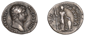 Hadrian, Denarius, 130-3, bare head right, rev. Germania standing left, holding spear and shield, 3.19g/6h (RIC II.3...