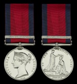 The Military General Service Medal awarded to Captain Thomas Cross, 8th Foot, who served at the capture of...