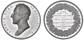 Prime Minister, 1828, a white metal medal by J. Davis, similar, 51mm (Eimer 103; BHM 1330). Obverse fields brushed,...