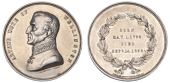 Death of the Duke of Wellington, 1852, a silver medal by T.R. Pinches, uniformed bust left, rev. legend within...