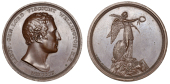 Victories of Viscount Wellington, 1810, a copper medal by T. Wyon Jr, similar, 50mm (Eimer 5; BHM 699; E 1010)....