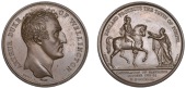 Surrender of Pamplona, 1813, a copper medal by Brenet & Droz for Mudie, similar, 41mm (Eimer 30a; BHM 765; E 1037)....