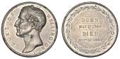 Death of the Duke of Wellington, 1852, a white metal medal by J. Hinks, bare head left, rev. legend within wreath,...