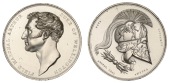 Wellington Laudatory Medal, 1841, a silvered-copper medal by B. Pistrucci, similar, edge plain, 61mm (Eimer 118; BHM...
