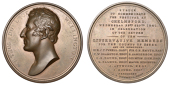 Chelmsford Festival, 1841, a copper medal by G.R. Collis, bare head left, rev. legend in nineteen lines, 56mm (Eimer...