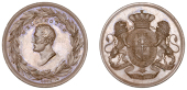Duke of Wellington, [c. 1815], a copper medal by D.F. Loos, similar, 29mm (Eimer 91; BHM –). Extremely fine and...