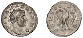 Divus Hadrian (d. 138), Antoninianus, Restoration issue by Trajan Decius, 251, radiate head right, rev. eagle...