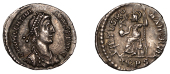 Valentinian II, Siliqua, Trier, 388-92, d n valentinianvs p f avg, pearl-diademed, draped and cuirassed bust right,...