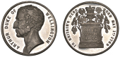 Death of the Duke of Wellington, 1852, a white metal medal, unsigned, bare head left, rev. funerary urn on plinth,...