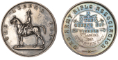 Army Rifle Association, The Queen’s Cup, a silver medal, unsigned, Wellington on horseback left, rev. legend,...