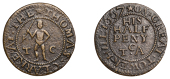 Great Tower Hill, Thomas Clarke, Halfpenny, 2.21g/6h (N 8236a, this piece; BW. 3194). Good fine, dark patina, rare	...