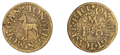 Great Tower Hill, Jonathan Morgan, Farthing, 1.06g/6h (N –; D –). Fine, exceptionally rare; believed the only...