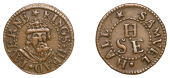 The Hermitage [Wapping], Samuel Hall, Farthing, kings head taverne, 1.11g/12h (N 8244, this piece; D Uncertain 62G,...