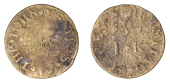 Hermitage Stairs [Wapping], John Ventris, Farthing, 0.71g/6h (N –; D –). Mediocre, exceptionally rare; perhaps...