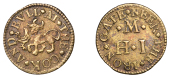 Irongate [St Katharine’s], H.I.M. at the cok and bvll, Farthing, 1.17g/6h (N 8256; BW. 1543). Very fine,...