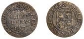 Limehouse, Jonathan Jennings, Halfpenny, 1668, 1.23g/3h (N –; D –). Good fine, of the highest rarity; believed...