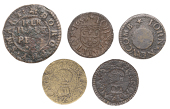 Limehouse, John Newcomb, Farthing, 1657, 1.03g/12h (N 8276; BW. Middlesex 146); John Railton, Farthing, 1658,...