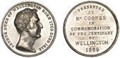 Centenary of Birth, 1869, a white metal medal by W.J. Taylor, bare head right, rev. legend, 42mm (Eimer 186, this...