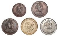 Coronation, 1902, Windsor Castle, a gilt white metal medal by W.O. Lewis, with correct date, 40mm (C & W – [rev....
