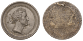 Commander-in-Chief of the Army, [1827] a uniface striking in pewter of the obverse of the medal by J. Henning, bare...