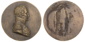 A uniface bronze medal, unsigned and undated, uniformed bust right, 83mm (Eimer 193, this piece illustrated; Bramsen...