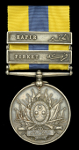 Khedive’s Sudan 1896-1908, 2 clasps, Firket, Hafir (1461 - 12th [Sudanese Infantry]) edge inscribed in Arabic...