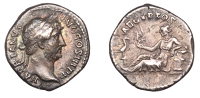 Roman Imperial Coinage, Hadrian, Denarius, 130-3, laureate bust right, rev. Ægyptos reclining left, holding up...