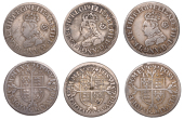 Elizabeth I (1558-1603), Milled coinage, Sixpences (3), 1567, mm. lis, bust F, reading regi, 2.88g/2h, 2.92g/5h,...