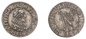 Charles I (1625-1649), Patterns, Pattern Halfgroat, by N. Briot, car d g ang sco fr et hib rex, bare-headed bust...