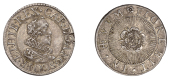 Charles I (1625-1649), Patterns, Pattern Halfgroat, by N. Briot, mm. rose on rev. only, car d g ang sco fr et hib...