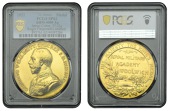 Royal Military Academy, Woolwich, King’s Medal, a gold award by B. Mackennal, uniformed bust of George V left,...