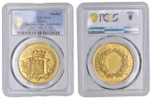 FRANCE, Exposition Industrielle, Chaumont, 1882, a gold medal, unsigned, arms, rev. wreath, 36mm, 25.43g. About...