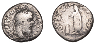 Roman Imperial Coinage, Pertinax, Denarius, 193, laureate head right, rev. vot decen tr p cos ii, emperor standing...