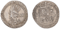 Charles I (1625-1649), Third coinage, Falconer’s Second issue, Twelve Shillings, mm. thistle, signed f above crown...