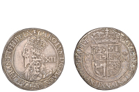 Charles I (1625-1649), Third coinage, Falconer’s Second issue, Twelve Shillings, mm. thistle, signed f above crown...